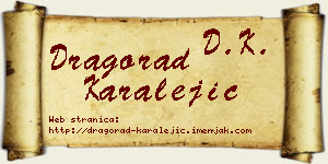 Dragorad Karalejić vizit kartica